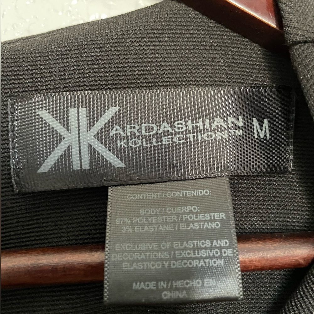 Kardashian Kollection black dress knee length medium - Picture 4 of 5